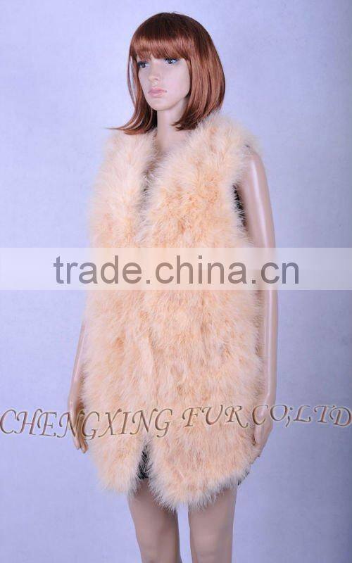 CX-G-B-137E Genuine Feather Dress Lady 's Vest