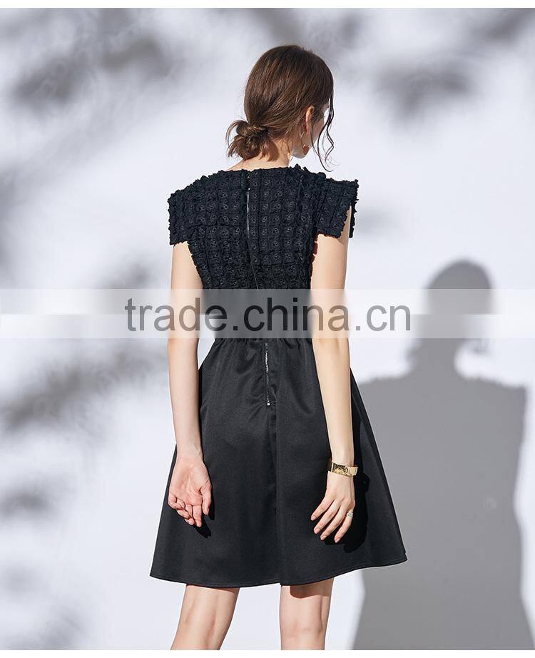 Maxnegio lace patchwork ladies fashion casual dress