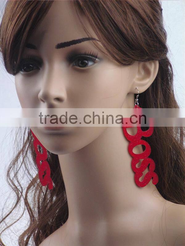 new design acrylic letter earrings 2015 Punk earring jewelry Hip Hop acrylic letter earring