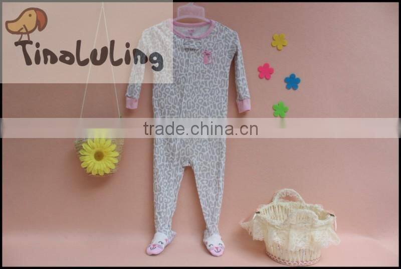 New Designer Kids Frog Cartoon Animal Printed Footed Pajamas Children One piece Jumpsuits