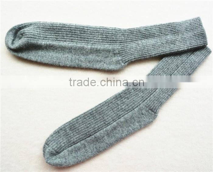 Alibaba China wholesale mens long cashmere flat and rib knit socks