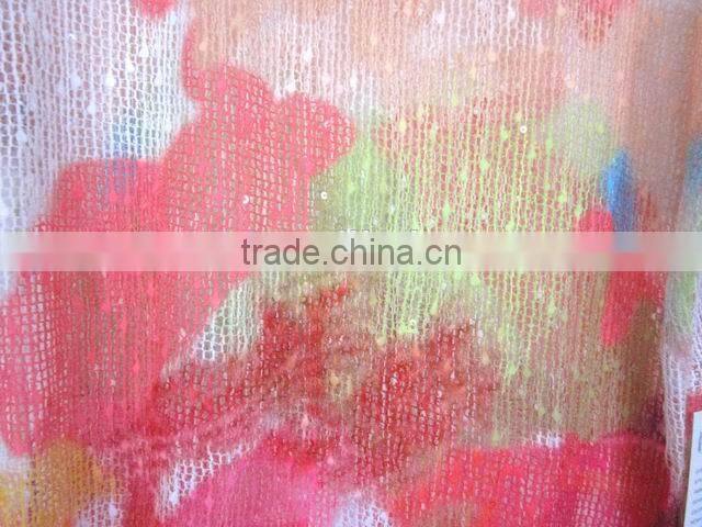 china shantou supplier newest lace with digital print design sweater