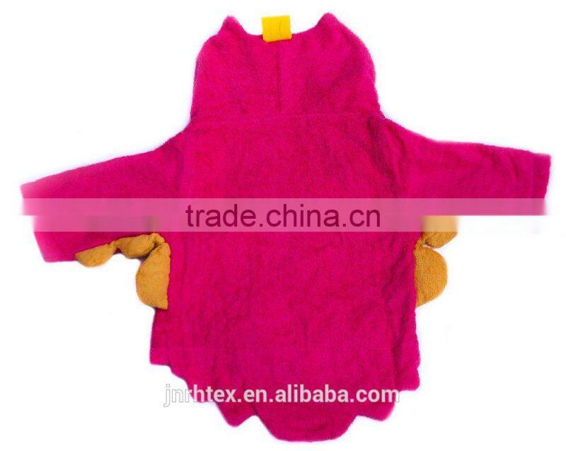 Owl hooded bathrobe and towel,cheap cotton thick bathrobe baby