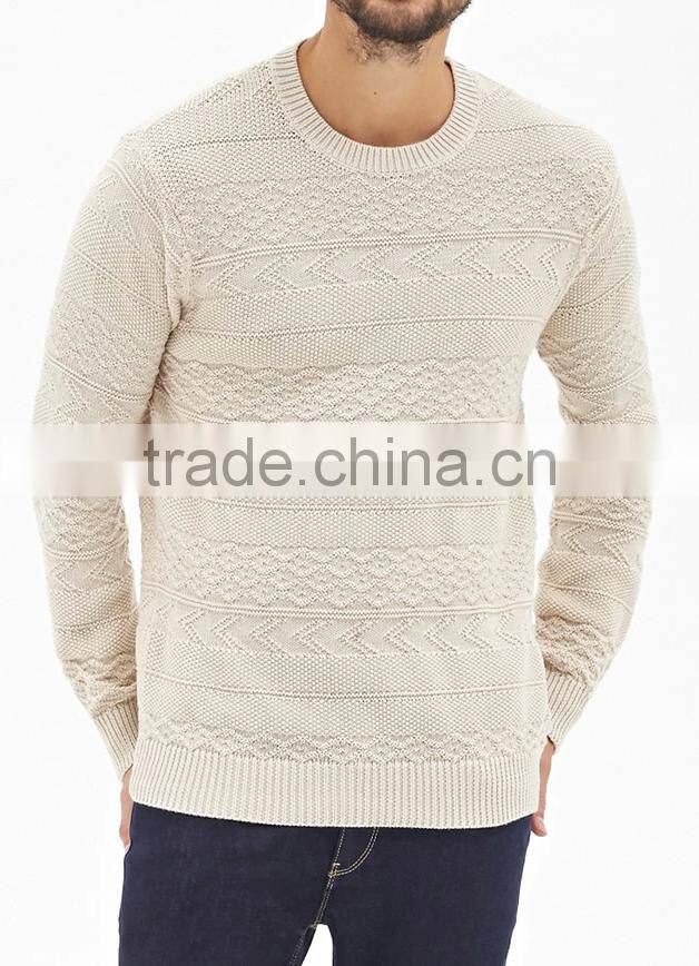 round neckline polyester sweater designs pictures for man