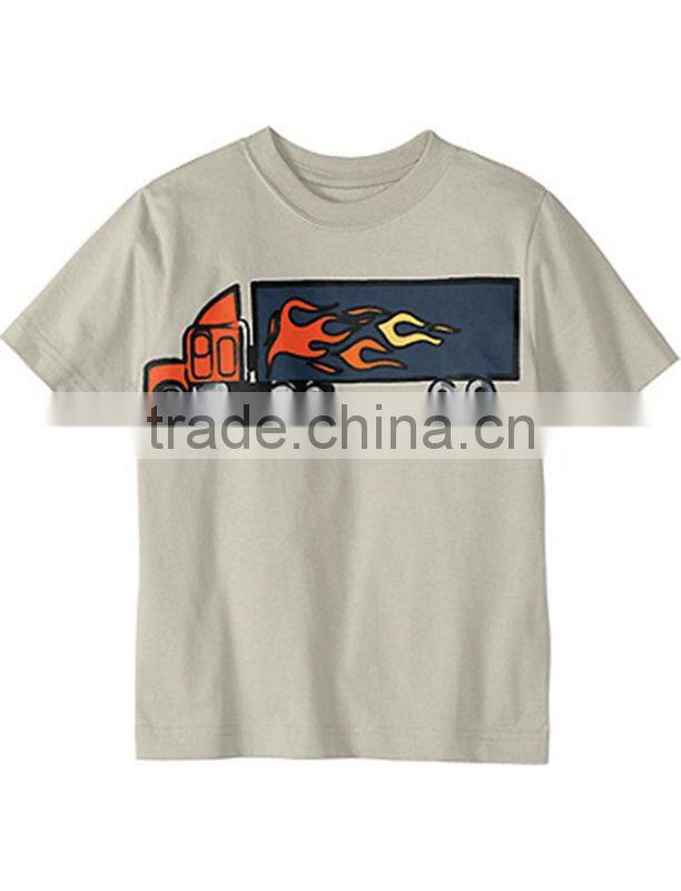 BOYS DOG EMBROIDERED T SHIRT