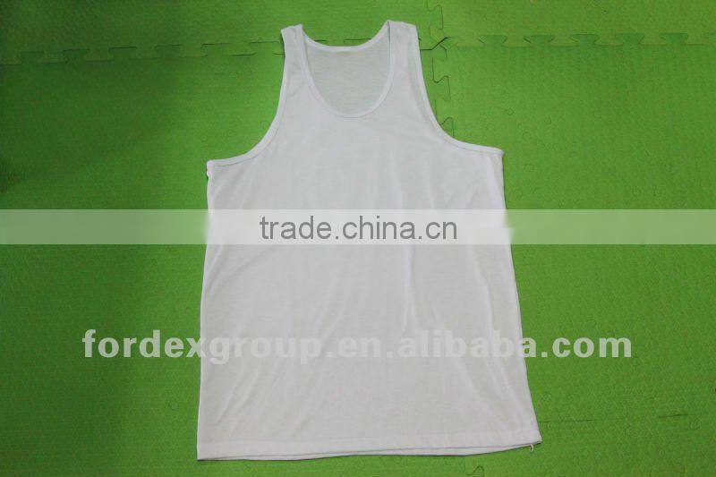 Men's cotton plain white tank tops