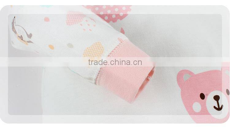 100% soft touch cotton cute printing children apparel kids wear set