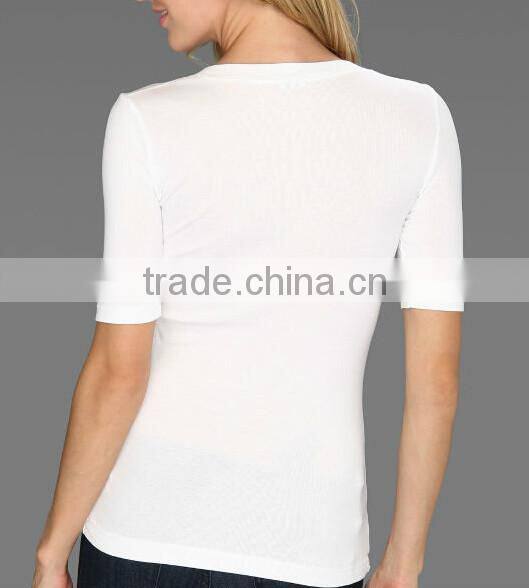 cheap bulk plain no brand white cotton t-shirt