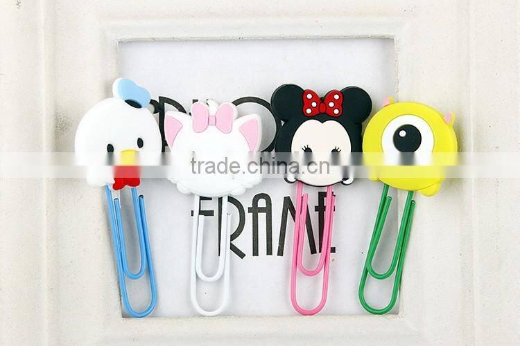 PVC soft material planner clip cartoon creative paper clip planner accessories