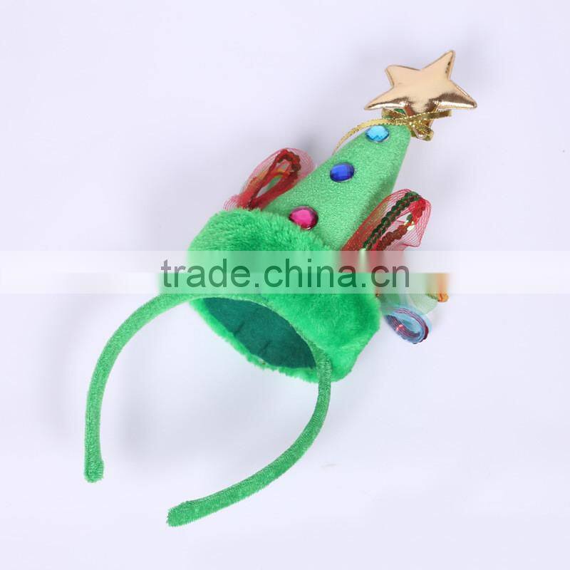 Factory sale Novelty Green Sequin Christmas Tree Headband Christmas Xmas Festive Headband