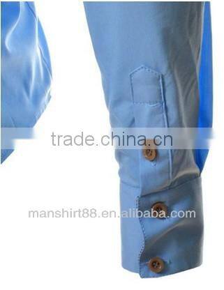 mens slim fit button down collar man dress shirt or camisas