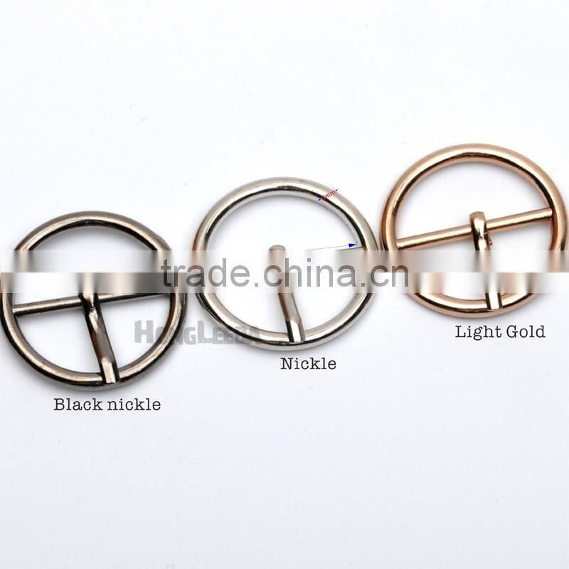 25mm 1inch metal alloy pin buckle big round belt bag buckles nickle,black,gold colors BK-085