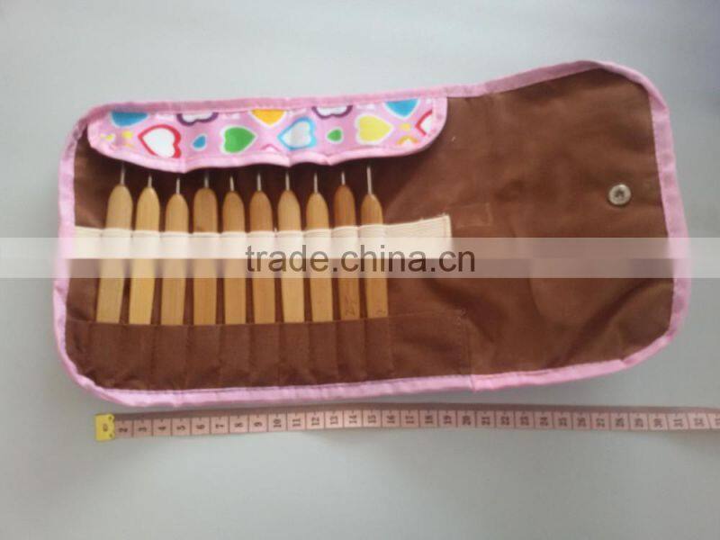 waterproof sewing kit type crochet hook set with cloth bag