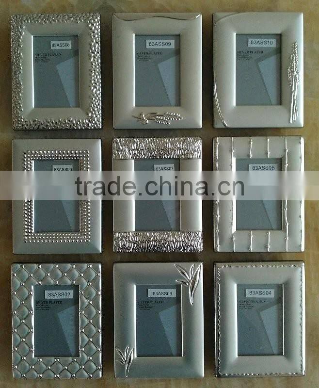 High Quanlity Assorted Design Silver plated metal photo frame KJJ-3