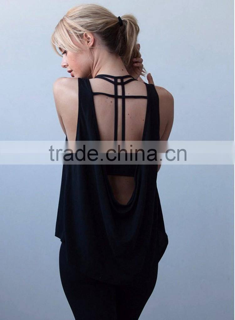 women's sexyc backless vest summer sports tank top casual blouse