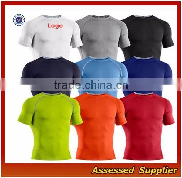 2016 Custom Sportswear Compression T- Shirts /Wholesale Manufacturer Men Compression Wear /---AMY16613
