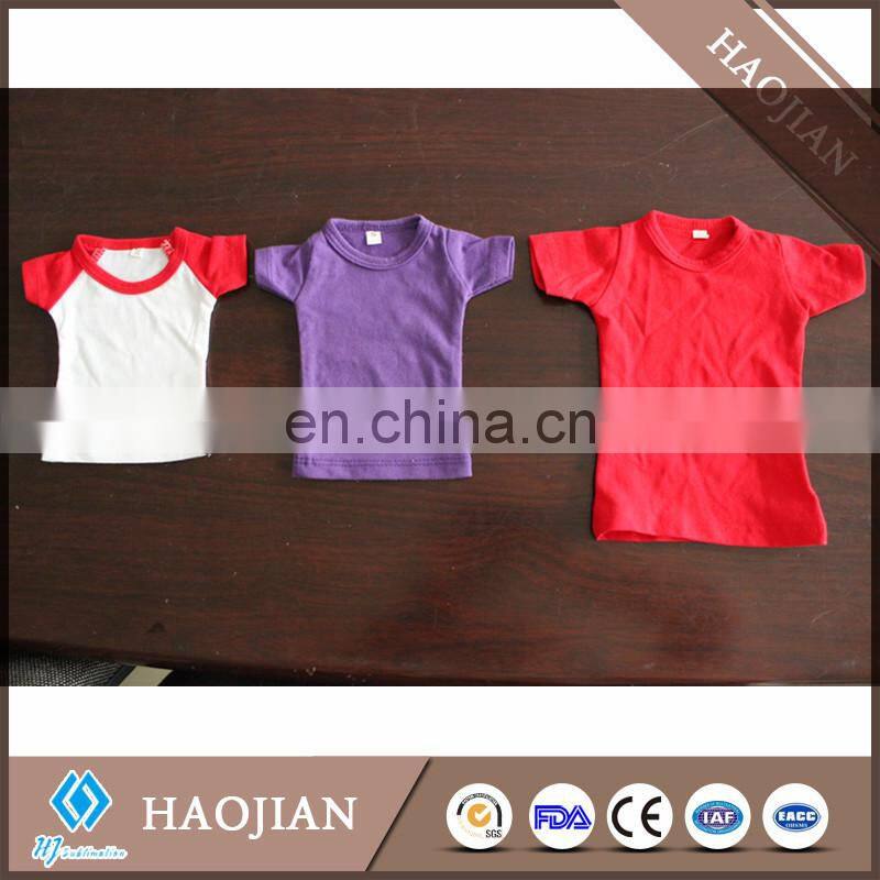 plain sublimation polyester T-shirts for toys mini t-shirts 100% polyester t-shirt for bears