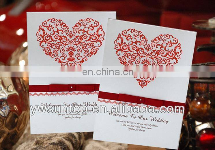 Red Hearts satin wedding signature guest book decorations party supplies