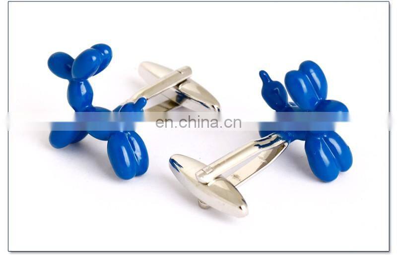 Lovely Blue Balloon Dog Men Shirt Novelty Cufflinks