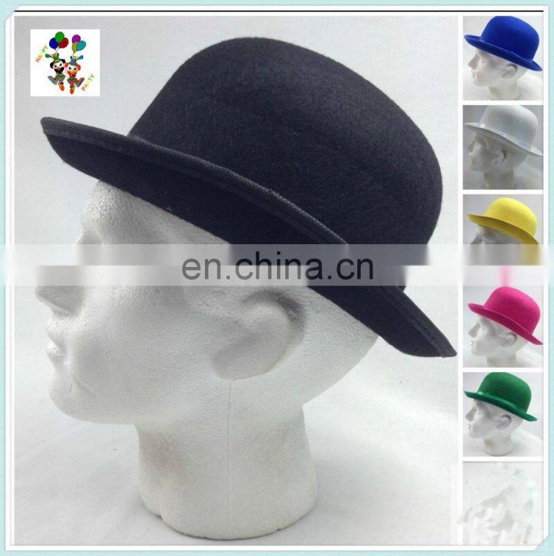 Derby Fancy Dress Cheap Black Felt Bowler Party Hats HPC-0238