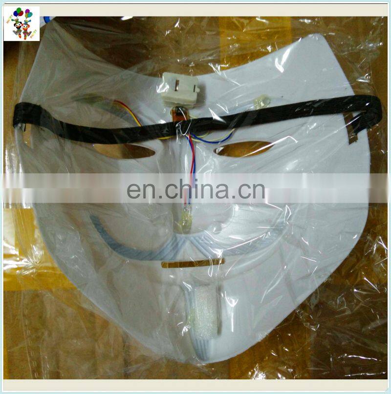 Plastic V for Vendetta Halloween Masquerad Dance Led Party Masks HPC-0474