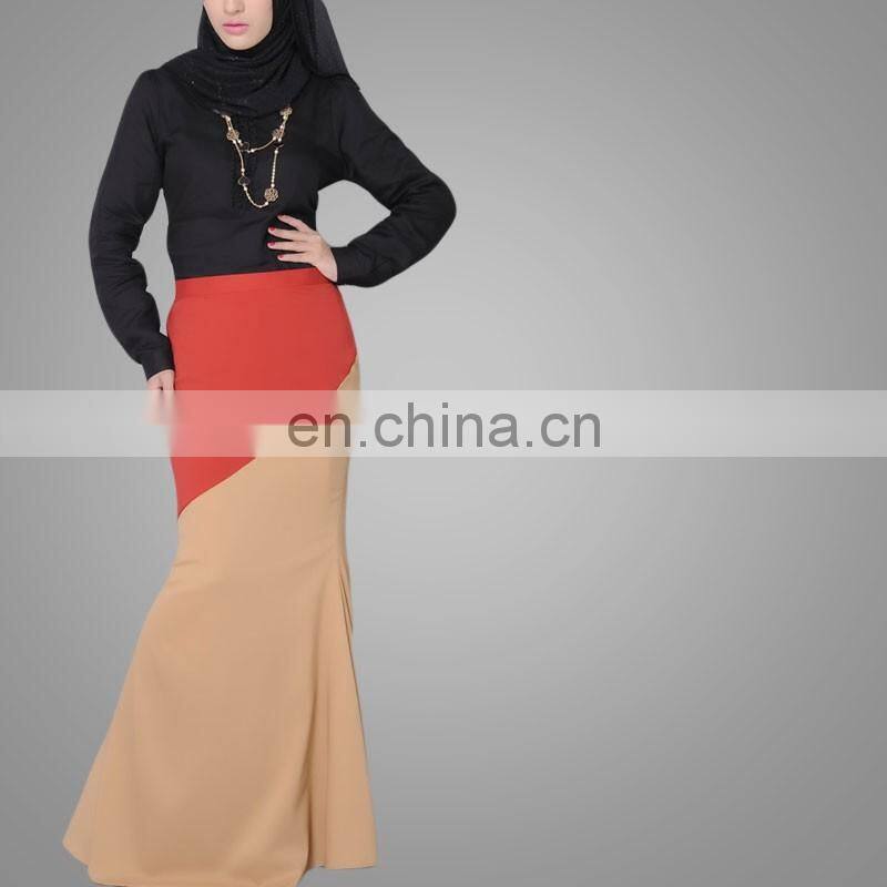 Simple Baju Skirt Hijab Jubah Party Muslimah Wearing Slim Ladies Maxi Islamic Dress Baju Dresses Malayu Long Maxi Skirts