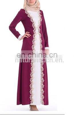 Plus Size Malaysia Dubai Arab lace Sleeve Kaftan Abaya Muslim Long maxi dress