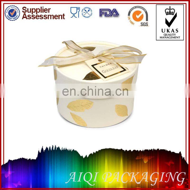 custom print luxury design cylinder paper candle packaging supplies