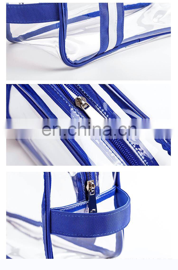 Travel transparent PVC contracted personalized cosmetic bag