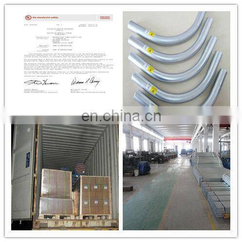 ERW process galvanized emt steel 90 degree curve