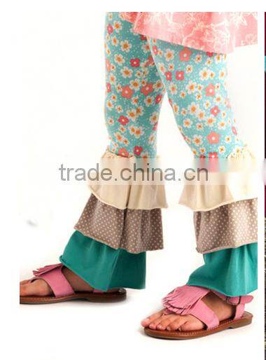 2014 Hot Sale! Cheap Baby Girl's Cotton Pants For Kids Ruffle Pants Girls Ruffle Leggings childrens boutique clothing