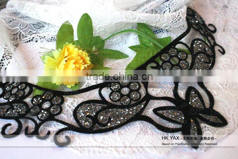 0117L China Supplier hot fix crystal beaded trim,crystal beaded trim for Garments,Wholesale crystal beaded trim