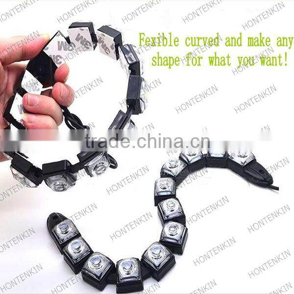 100% waterproof bendable lights 0.5w / led Flexible DRL Daytime Running Light Fog Warning Lamp eagle eyes auto lamps