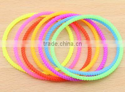 Silicone Bracelet Woman Wristband Hand mosquito repellent neon luminous Elastic Hair Band