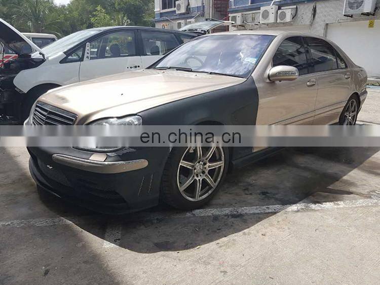 s-class w220 body kit with front bumper fender ducts side skirts and rear bumper fit for 2003 2004 2005 2006 WD autoparts for