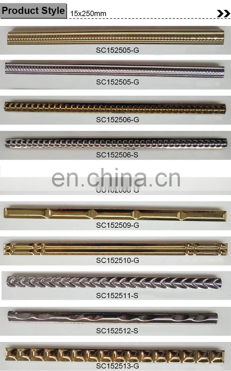 ceramic decoration tile customized size model 20*600mm border tile pencil tile