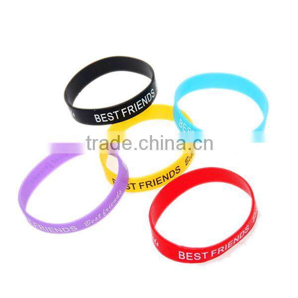 Cheap wide band silicone bracelet