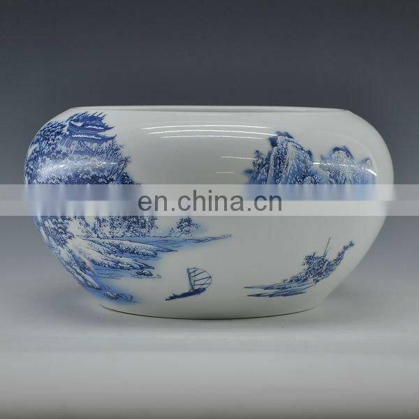 Delicate Jingdezhen Blue and White Ceramic Small Fish Bowls Jars