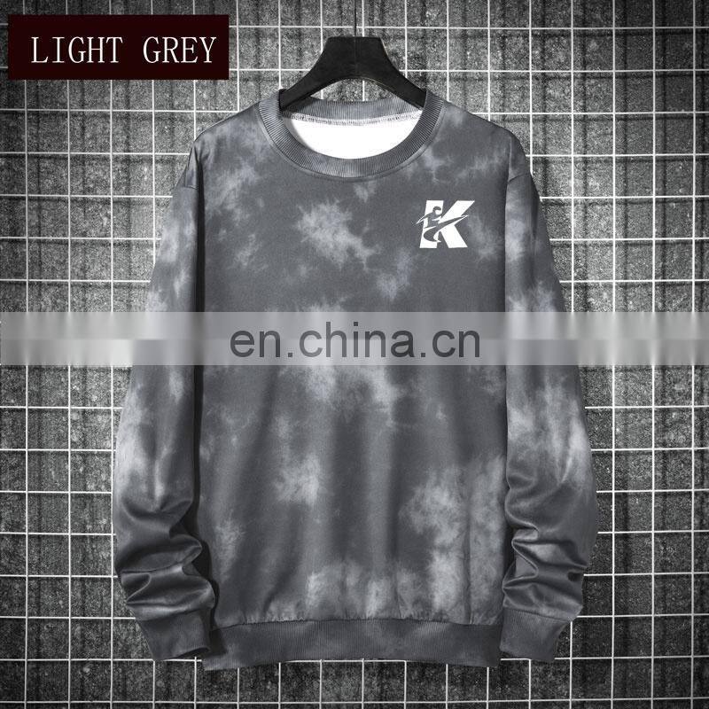 Customized plus size retro tie-dye T-shirt star gradient hooded sweater