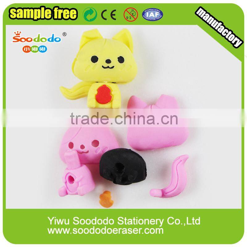 TPR eraser for kids toy- 3d horse erasers