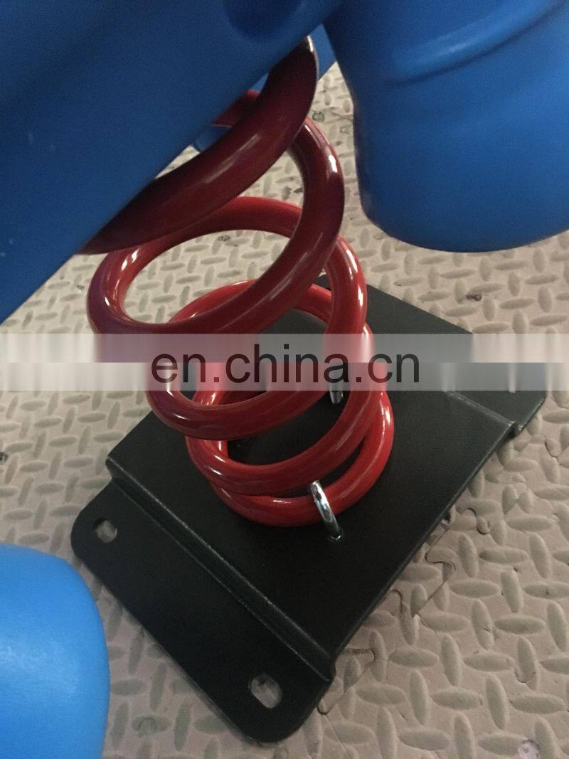 Kids cartoon ride on toy outdoor playground equipment rides orange duck plastic spring rocking horse for sale