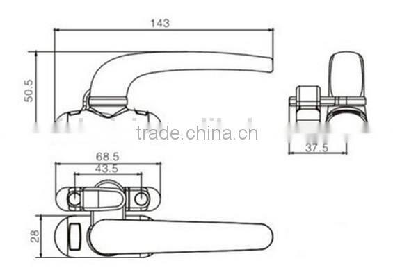 ZQ003 sliding door handles aluminium handles