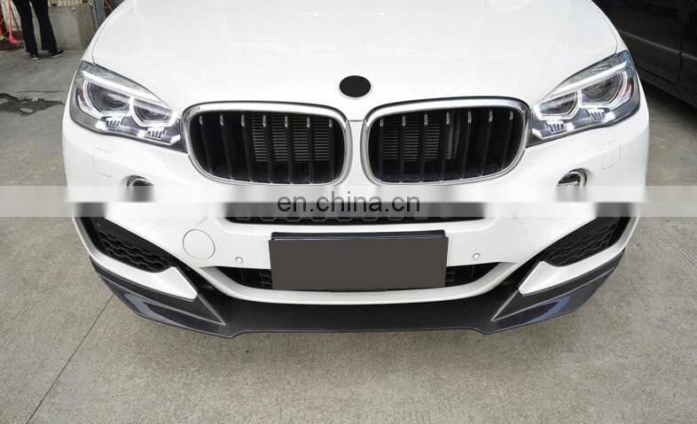 Runde Suitable For 15-18 Bmw X6 M-tech Carbon Fiber Front Lip Spoiler Front Shovel