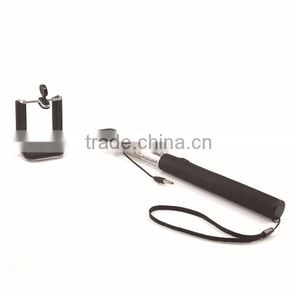 2015 Extendable Wired Selfie Stick Z07-5 plus Handheld Telescoping Monopod Built-in Shutter With Mount Clip Phone