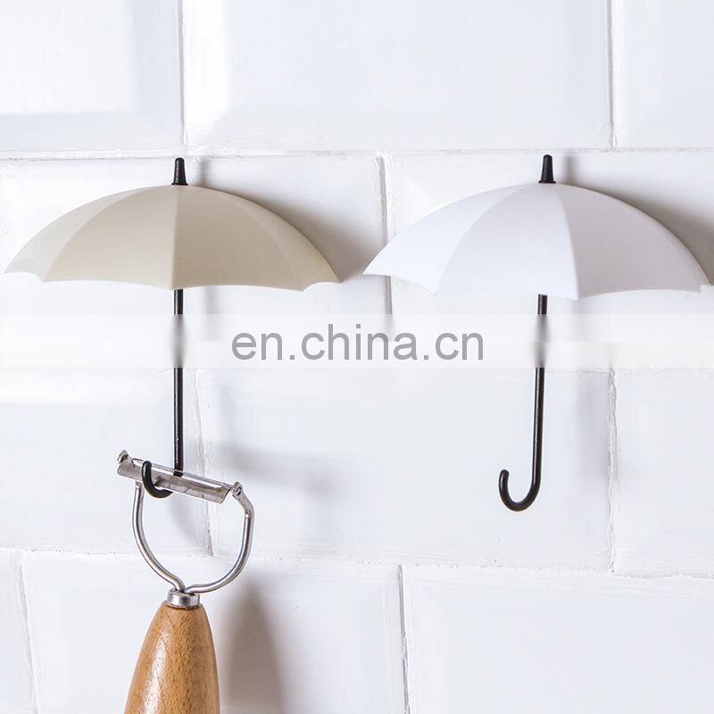 3Pcs/set Creative Umbrella Shape Wall Hook Colorful Key Holder Hanger Holder Wall Hook home Accessories
