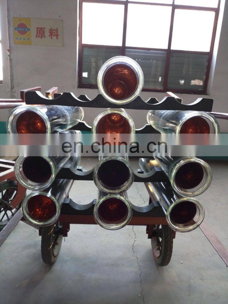 Three target large diameter solar vacuum tube for solar cooker