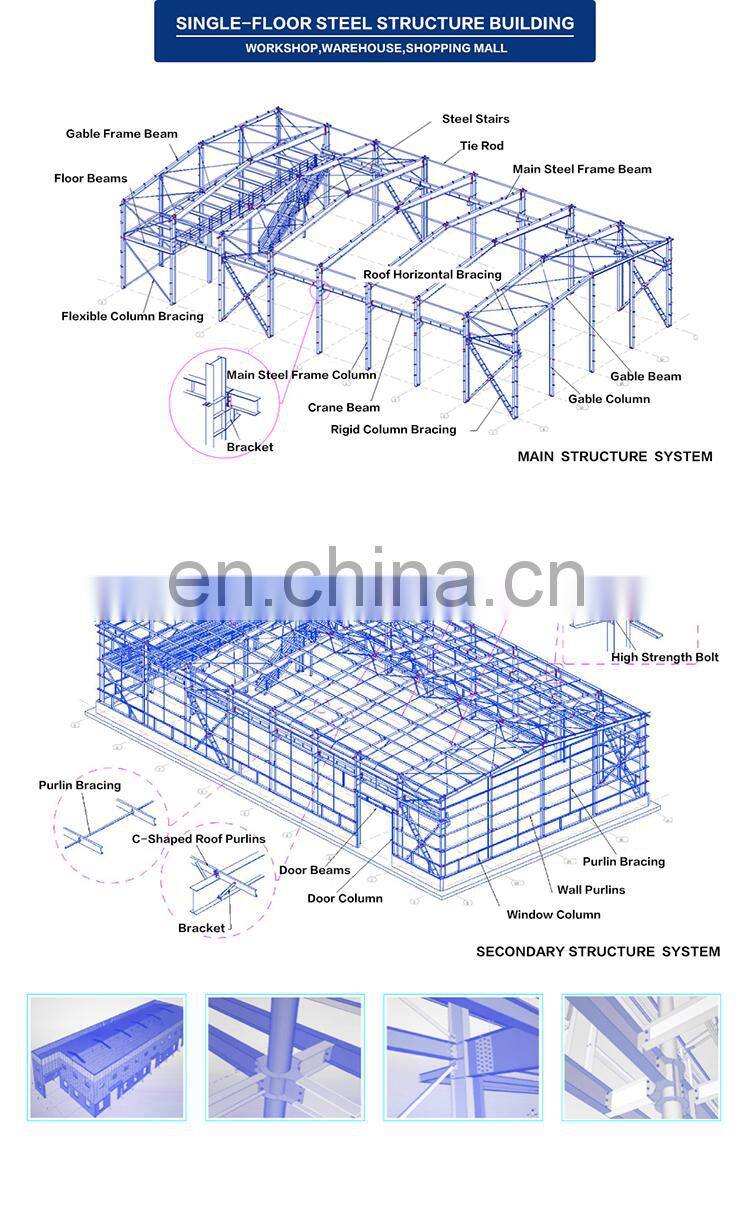 Casa prefabricada instalada simple de China