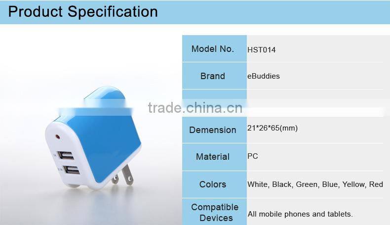 US Plug charger 5V 2.1A Micro USB AC/DC Wall Charger Adapter Power Supply