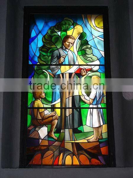 unique art glass sheet/frosted acid etched art glass