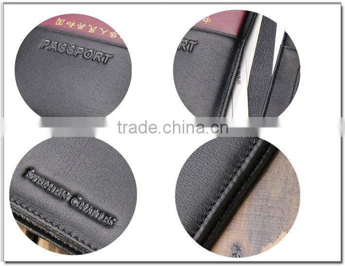 supply different size Leather Passport Holder,safe and durable passport holder